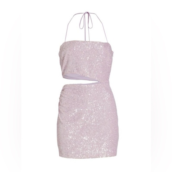 Amanda Uprichard Brinley Sequin-Embroidered Halterneck dress - Like new - Small - Picture 7 of 15